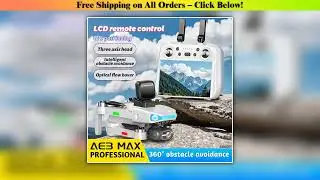 2025 New AE3 PRO Max+ GPS Drone 8K Dual Camera With Screen 5G Wifi FPV 3-Axis Gimbal Obstacle