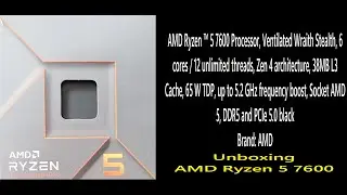 Unboxing   AMD CPU RYZEN 5 7600    19-4-2023