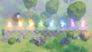 3D Pixel Art Game - Fire Particle System