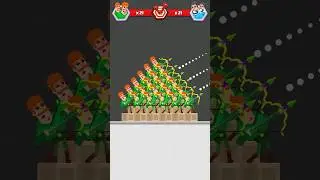 Bowmasters: Mass Battle Mayhem! Color-Coded Chaos 💥🟦🟥 #bowmasters #shorts