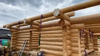 Jak vypadá opisování kulatiny na srubu v létě🕶️😇⚒️