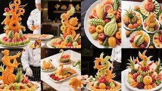 Advanced way to cut watermelon fruit plate, so beautiful! #fruit#display