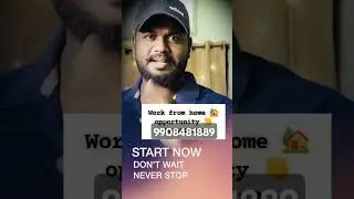 Anyone seriously interested in work from home🏠 job opportunity say 👋in watsapp 9908481889