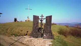 Góra Matyska - Golgota Beskidów, Krzyż Milenijny [DRON]