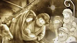 Sandmalerei zu Weihnachten 2021 (Sand-Art Kreativagentur)