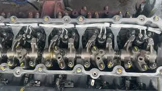 KTS REBUILT DOOSAN DL08 DIESEL ENGINE S/N 23A0002 Oil Flow To Top of Cylinder Head to valve train