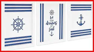 Nautical Nursery Wall D&eacute;cor, Let Your Dreams Set Sail (8 x 10 In, 3 Pack)