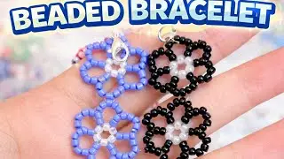 ✨Flower Beaded Bracelet 🌼🌸 | Step by Step Beading Tutorial#diy #howtomake #flowers #shorts #cute 