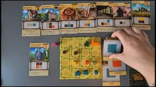 Tiny Towns Solo Mode | Relaxing Board Game Playthrough (No Talking, Chill Music)