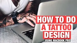 HOW TO DO A TATTOO DESIGN- Tiger and flower tattoo design tutorial.