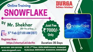 SNOWFLAKE Online Training @ DURGASOFT