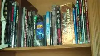 books in rotunda personal library at camano island house of Brother Jay and Sister Alex in 2015