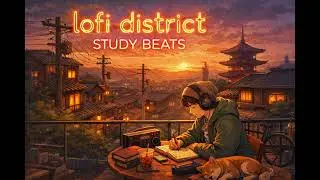 Late Night Rooftop Study Session 📖 LoFi District Beats to Study / Work