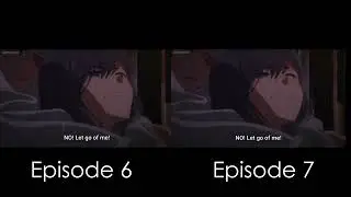 Aqua saves Akane - Episode 6-7 comparision