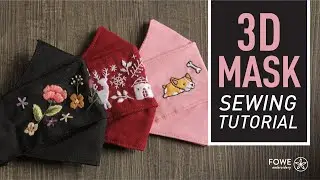 Perfect 3D Fabric Face Mask Sewing Tutorial | NO FOG ON GLASSES | Best Fit-Comfortable | PDF Pattern