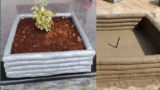 How to making simple and good flower pot/flower pot/cement pot @Sunilagri
