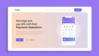 Landing Page using Tailwind css, html and javascript