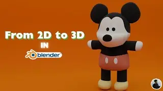 From 2D to 3D &ndash;  in BLENDER 🐭