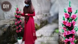 DIY Bunga Sedap Malam Sudut Ruangan Dari Plastik Kresek | Tuberose flowers Corner Of The Room
