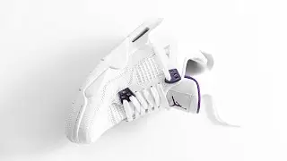 GS LEATHER ON THE JORDAN 4 METALLIC PURPLE IS NICE! || QUICK REVIEW + ON FOOT