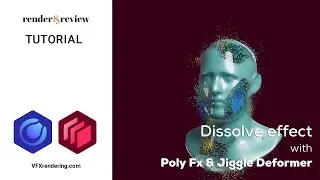 Dissolve Effect with PolyFX & Jiggle Deformer (Cinema 4D) | Tutorial | VFXRendering