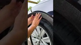 Car Rubber Stickers Carbon Fiber Door Sill Protector #shorts