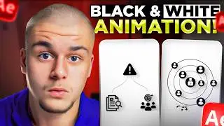 Стиль вирусной черно-белой анимации воссоздан в After Effects