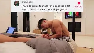 Brady been the cutest boyfriend | Brady doing Larray&rsquo;s toenails