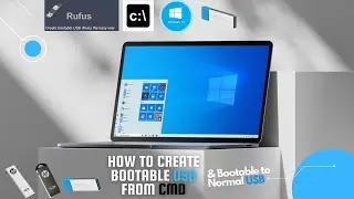 How to Create Bootable USB Using Command Prompt & Rufus||For Windows 11,10,8.1,7||Bootable to Normal