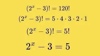 A Nice Factorial Algebraic Math Equation||Solve for X||#Facts#Shortvideo#Maths