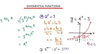 EXPONENTIAL FUNCTIONS|| PROPERTIES, EQUATIONS, SKETCHING