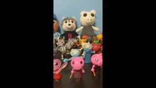 My piggy merch collection (plushies and figures!) 🐷🧸 #piggy #roblox #shorts