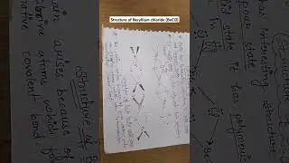 structure of beryllium chloride//Notes//BSc.//M.D.U//inorganic chemistry//important topics