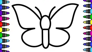 Простой пошаговый урок рисования бабочки для детей🦋 |
