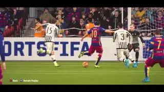 FIFA16 Luis Suarez Line breaking and finish