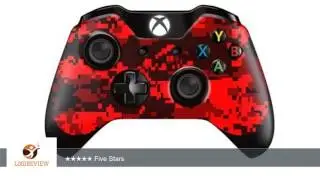 Xbox One Controller/Gamepad Skin / Cover / Vinyl Wrap - Red Digital Camouflage Design (Pack of 2