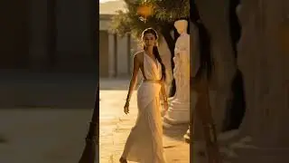 The Last Goddess Walks Alone 🏛️🌅 #MythicBeauty #AIQueen #GoldenHourVibes #AncientCharm #DivineGrace
