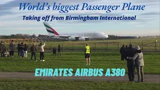 World&rsquo;s Largest Plane A380 Takes Off from Birmingham | Amazing Crowd Views