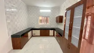 10x16size Classy Modular Kitchen with U-Shaped Countertop👌🔥 Brown Cabinets Glossy Finish 😍