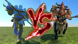 Exalted Hero of Tzeentch VS Bull Centaur Taur'ruk. Total War Warhammer 3