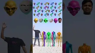 2 domi, 2 siren aliens dancing and Deepu Sakha_Correct Head Matching new vfx game video #trending