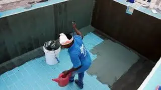 Swimming pool Waterproofing tile on tile