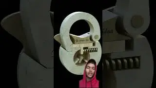 DIY wooden lock 🔐 #duet #woodworking #greenscreen #woodscraft #fishing #wooddesigner #tools #wood