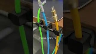 Say goodbye to messy desktop, you need a cable organizer#setup #kitchen #desksetup #organization