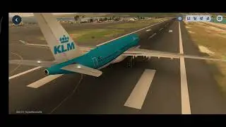 Plane klm a330 take off