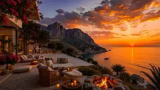 Rooftop Of The Seaside Villa Offers A Cozy Sunset & Soothing Jazz &ndash; Jazz Instruments & Ocean Waves