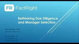 Rethinking Due Diligence and Manager Selection