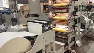 Good price paper roll stack type flexo printing and die cutting machine with extended conveyor