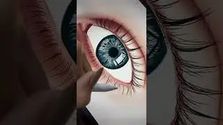First time drawing a hyper realistic eye🤭 #shorts #digitalart #procreate #procreateart