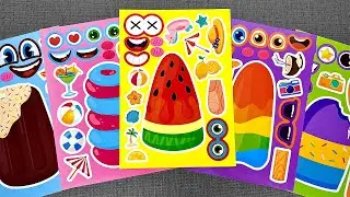 [🍨paper diy🍨] Ice Cream Sticker Book DIY 🍦 Cute Characters Decorating ASMR